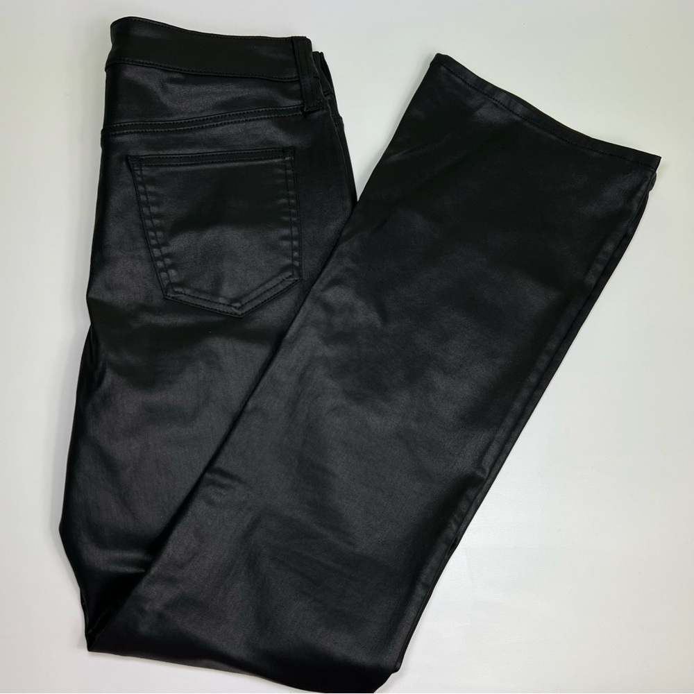Chicos coated black flare pants size 6 - Picture 3 of 9